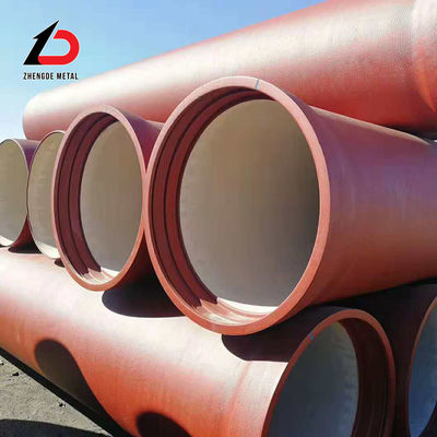 Zindywidualizowany rozmiar ISO2531 Cement Lined Ductile Cast Iron Pipes K9 do wody pitnej