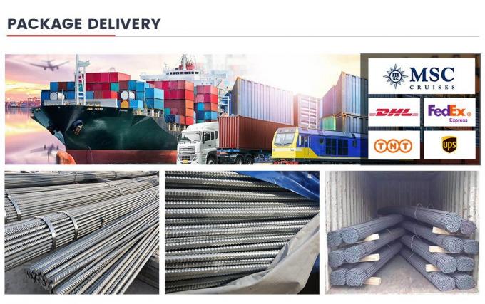 Pręt żebrowany walcowany na gorąco 10mm Hrb335 Hrb500 Średni Wysoki / Niska zawartość węgla 10