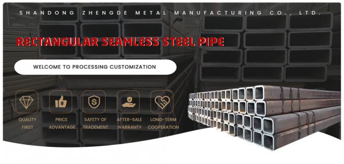 China Factory S235jr Ss400 S235j0 A572 Węglowa stalowa prostokątna bezszwowa rurka Niskowęglowa stalowa bezszwowa rurka Galwanizowana prostokątna rurka do materiałów budowlanych 0