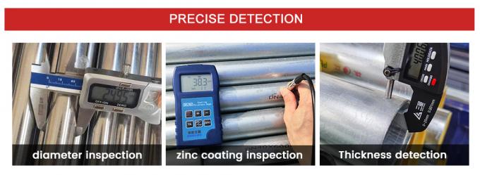 1.24 - 59,24 mm grubość gorąco zanurzone galwanizowane rury stalowe API, CE, Bsi, Tisi, JIS, GS, ISO9001 8