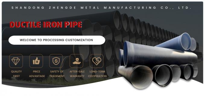 Zindywidualizowany rozmiar ISO2531 Cement Lined Ductile Cast Iron Pipes K9 do wody pitnej 0