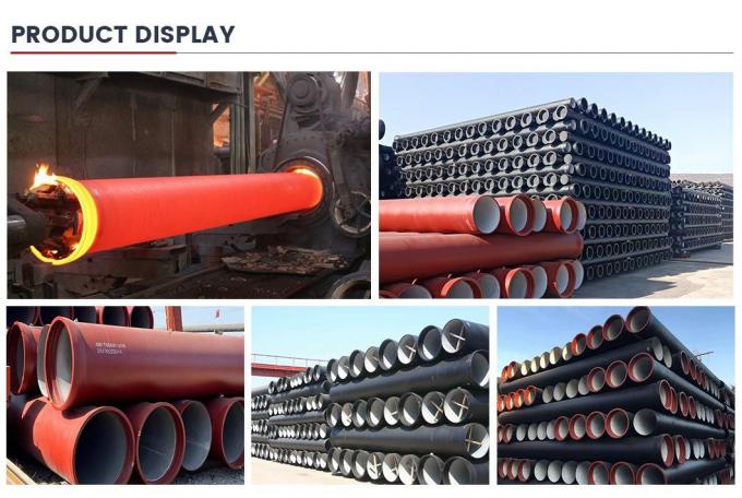 Zindywidualizowany rozmiar ISO2531 Cement Lined Ductile Cast Iron Pipes K9 do wody pitnej 11