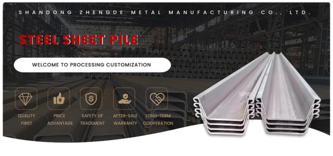 Factory Direct Sales Low Price 400*170 Steel Sheet Pile U Steel Pile Z Steel Sheet Pile L Steel Sheet Pile with Customized Size